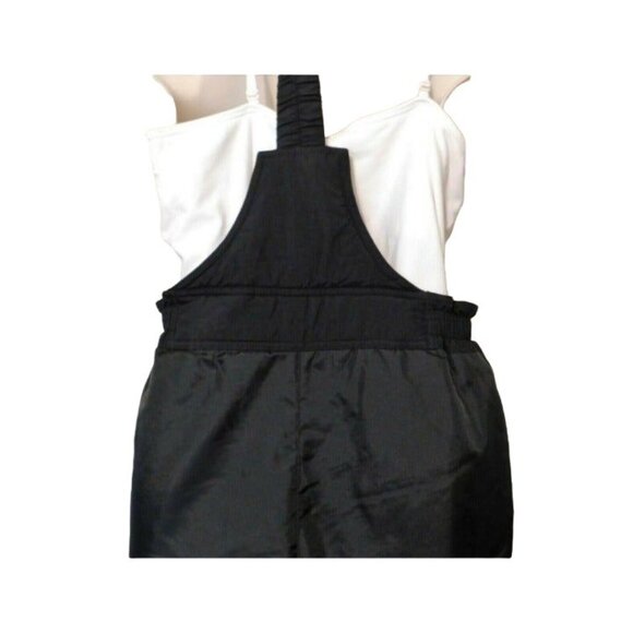 Cherokee Insulated Bib Overalls L Kids Black Adjustable Straps Winter Ski Nylon - Picture 6 of 9